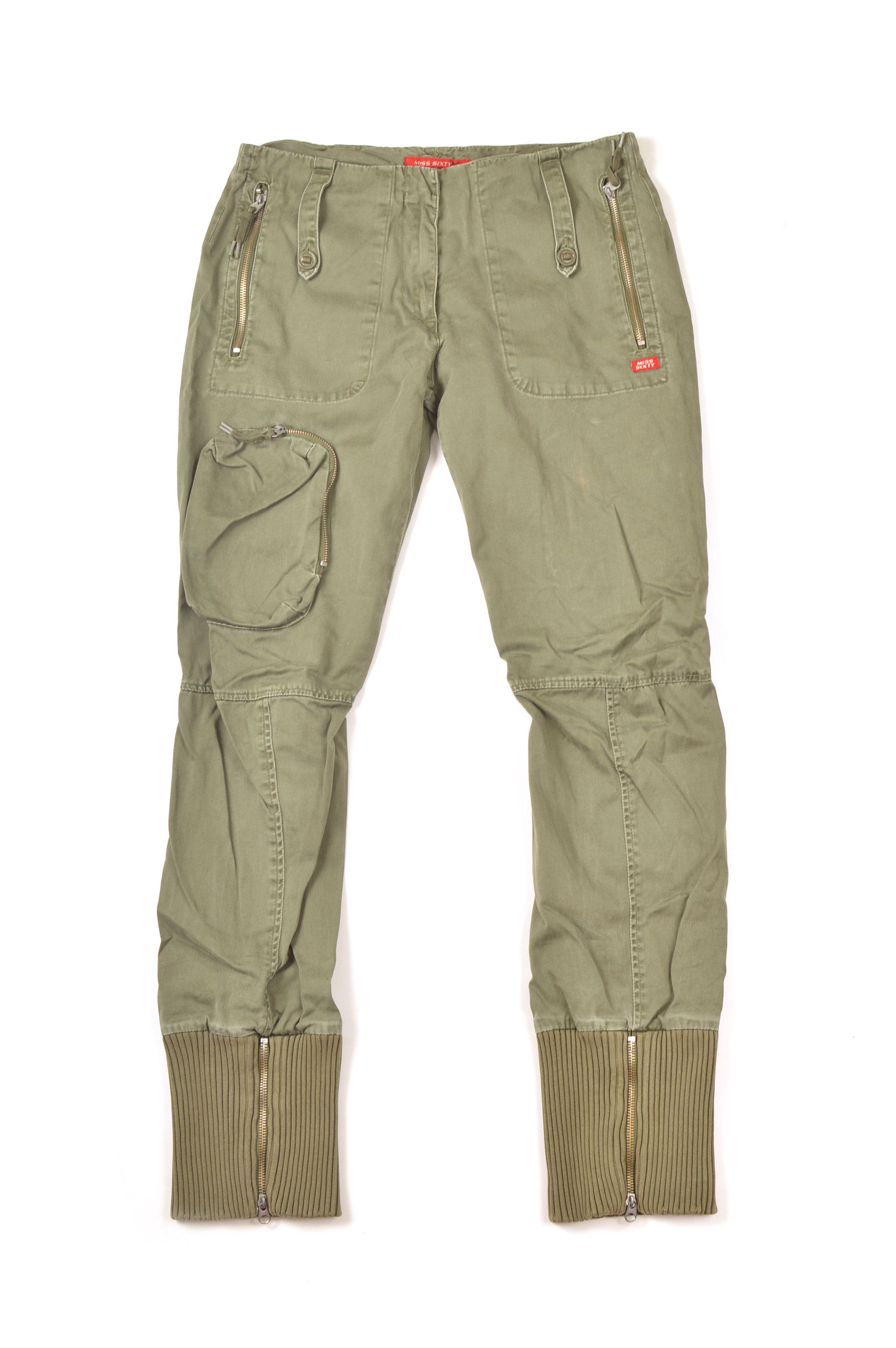 Miss Sixty × Vintage Miss Sixty Basic Italy Vintage Y2K Khaki Cargo Pants Size 30" / US 8 / IT 44 - 1 Thumbnail