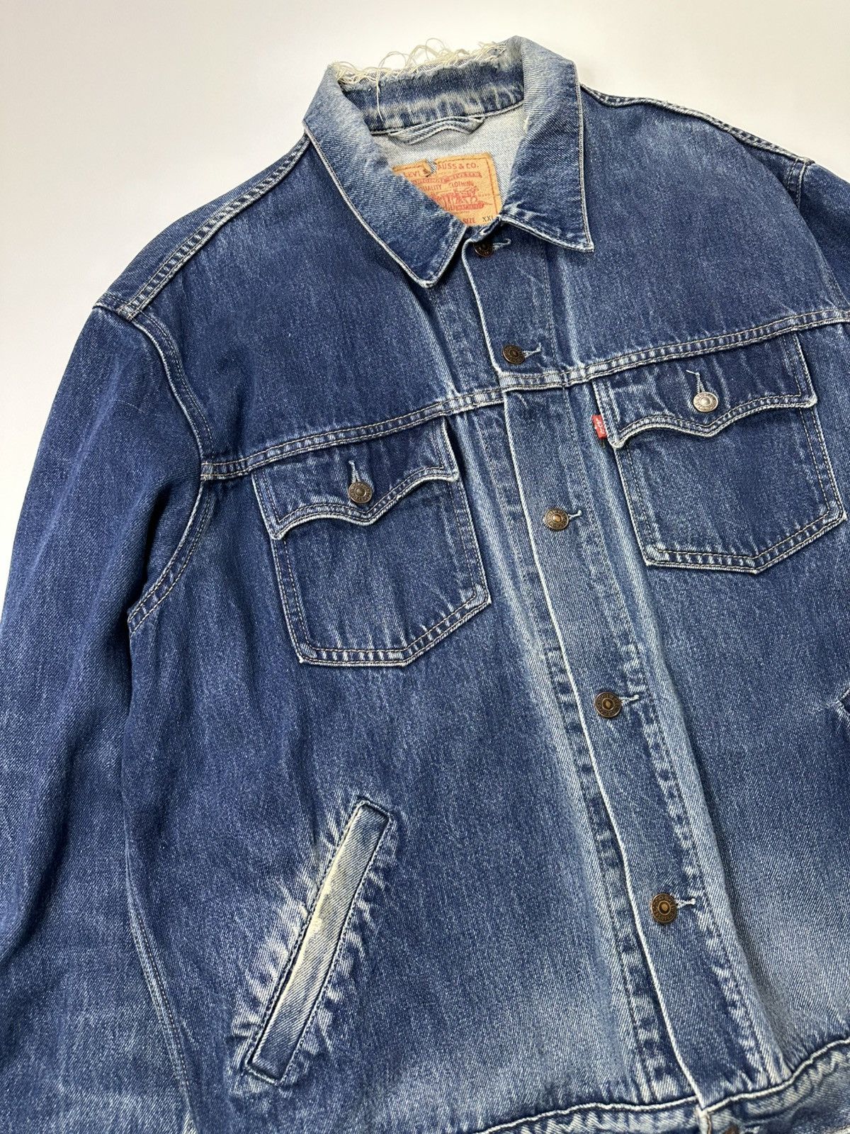 Levi's 90's Vintage Levi's Denim Jacket Faded Blue 70570 Xll Size Size US XXL / EU 58 / 5 - 7 Thumbnail