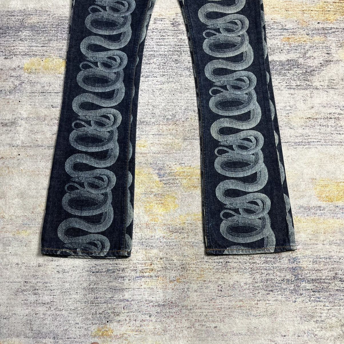 Hysteric Glamour Archive SS99 Hysteric Glamour Snake flared denim pants Size US 28 / EU 44 - 4 Thumbnail