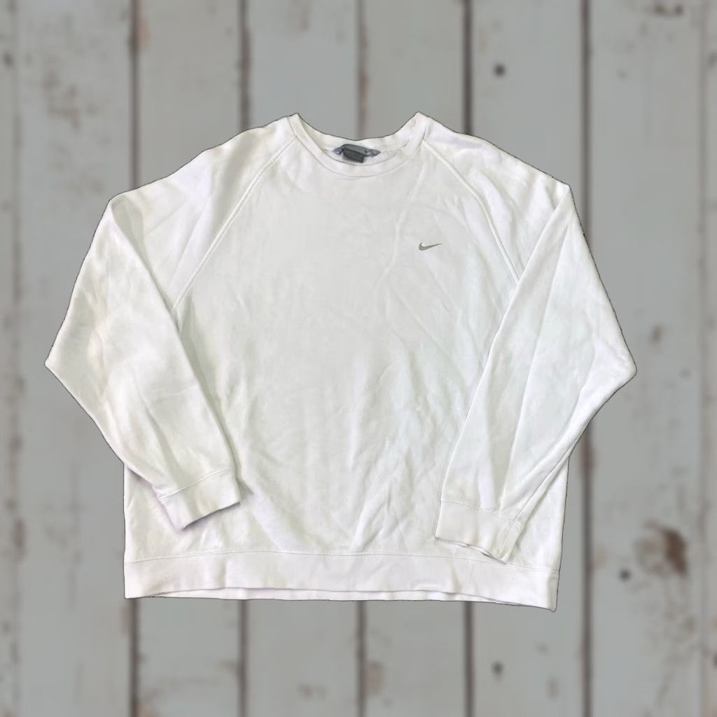 Nike VINTAGE Nike Swoosh Small Check Crewneck Sweatshirt XXL White 90s Mens Size US XXL / EU 58 / 5 - 1 Thumbnail