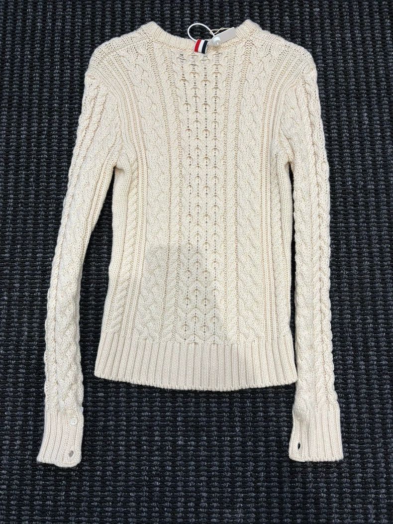 Thom Browne Thom Browne Round neck thick knit long sleeve sweater Size M / US 6-8 / IT 42-44 - 2 Thumbnail