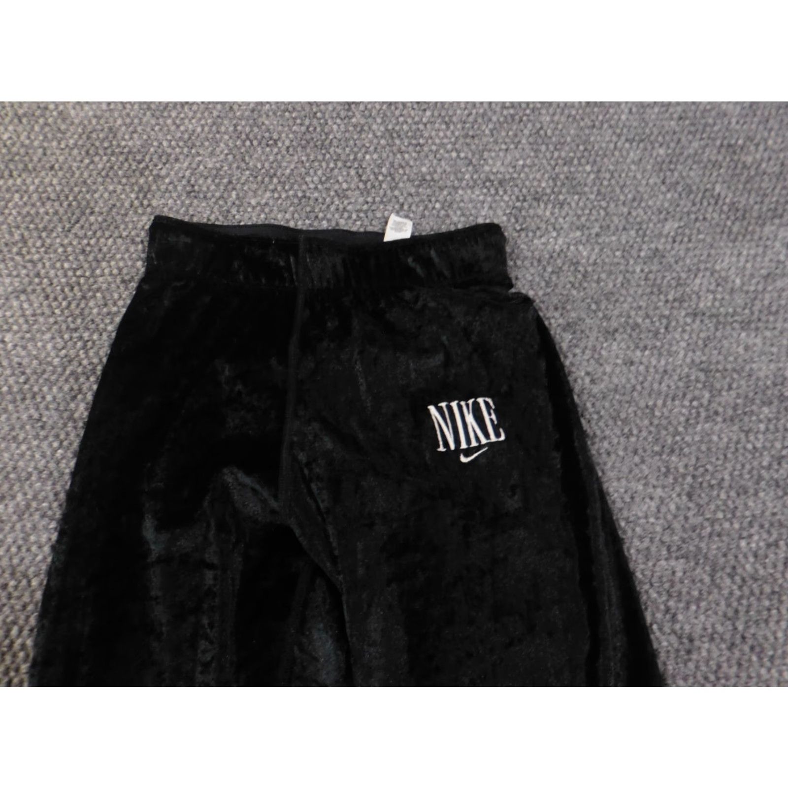 Nike Nike Leggings Women XS Black Logo Dri-FIT Velour Walk Compression Stretch Athletic Size 40" / US 18 - 3 Thumbnail