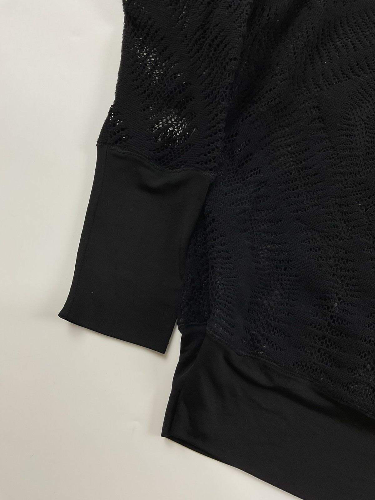Jean Paul Gaultier Jean Paul Gaultier Nylon Trim See Through Sleeve Top Size US L / EU 52-54 / 3 - 4 Thumbnail
