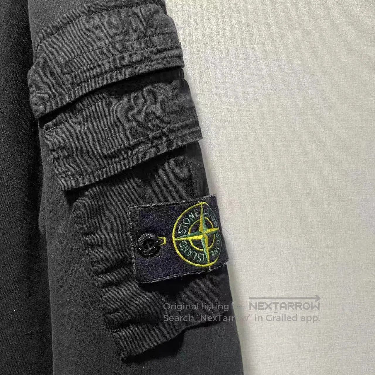Stone Island Black Long Sleeve Sweatshirt with Cargo Pockets. Size US XXL / EU 58 / 5 - 4 Thumbnail