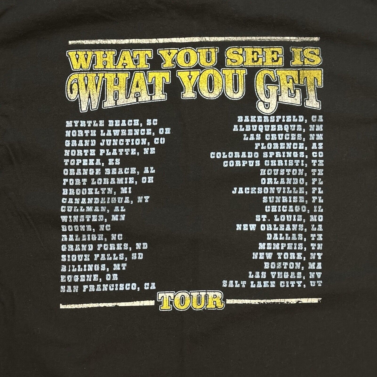 Gildan Luke Combs Large T-Shirt What You See Is what You Get Tour Size US L / EU 52-54 / 3 - 9 Thumbnail