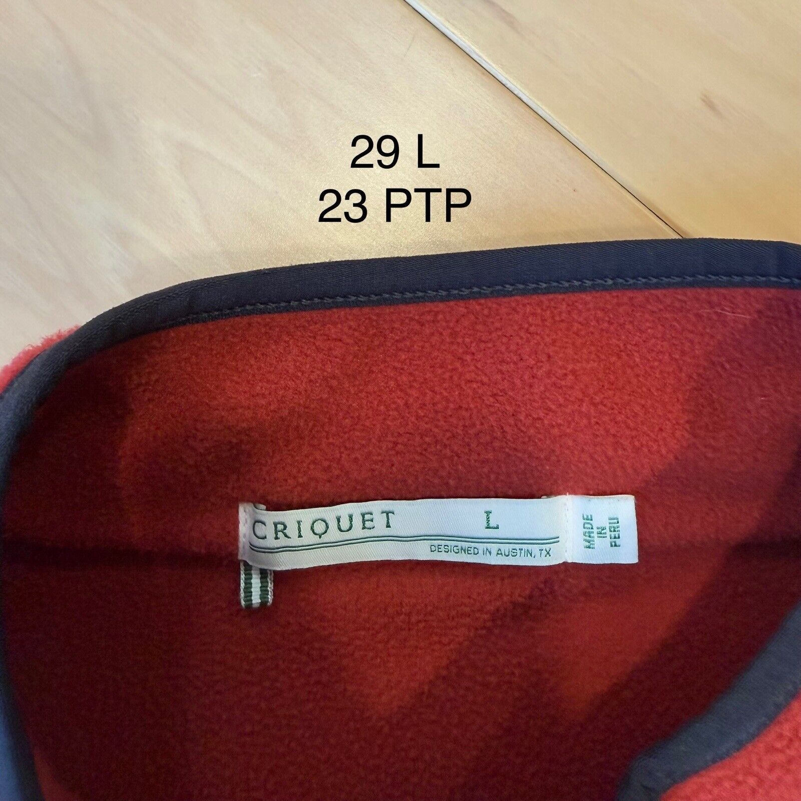 Criquet Criquet Snap Pullover Large Red Fleece Pullover Outerwear Size US L / EU 52-54 / 3 - 7 Thumbnail