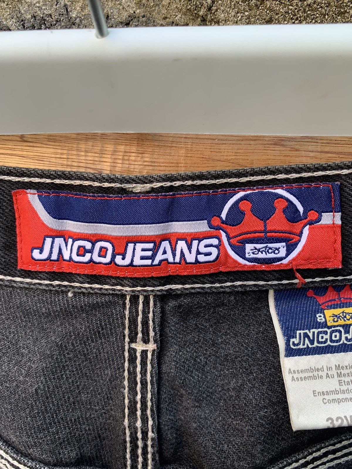 JNCO Rare!! JNCO JEANS Baggy Carpenter Crown Embroidered Denim Size US 31 - 17 Thumbnail