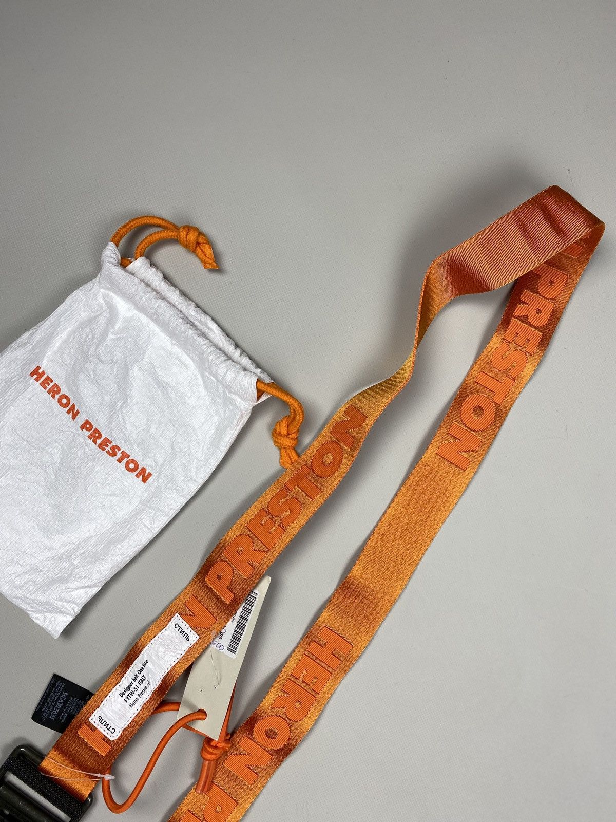 Heron Preston BNWT! Heron Preston KK Tape Magnetic Belt One Size Orange Size ONE SIZE - 8 Thumbnail