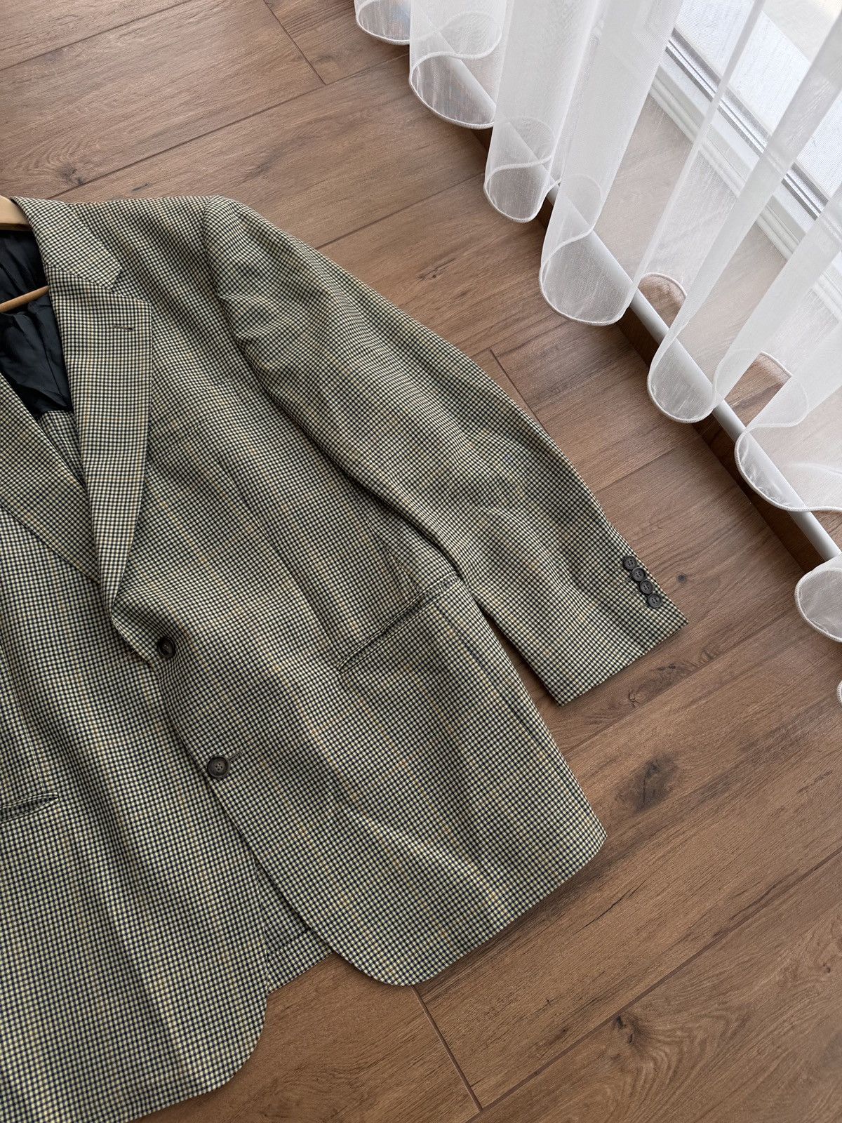 Burberry × Vintage Vintage Burberry Checkered Luxury Two Buttons Blazer Size 46L - 3 Thumbnail