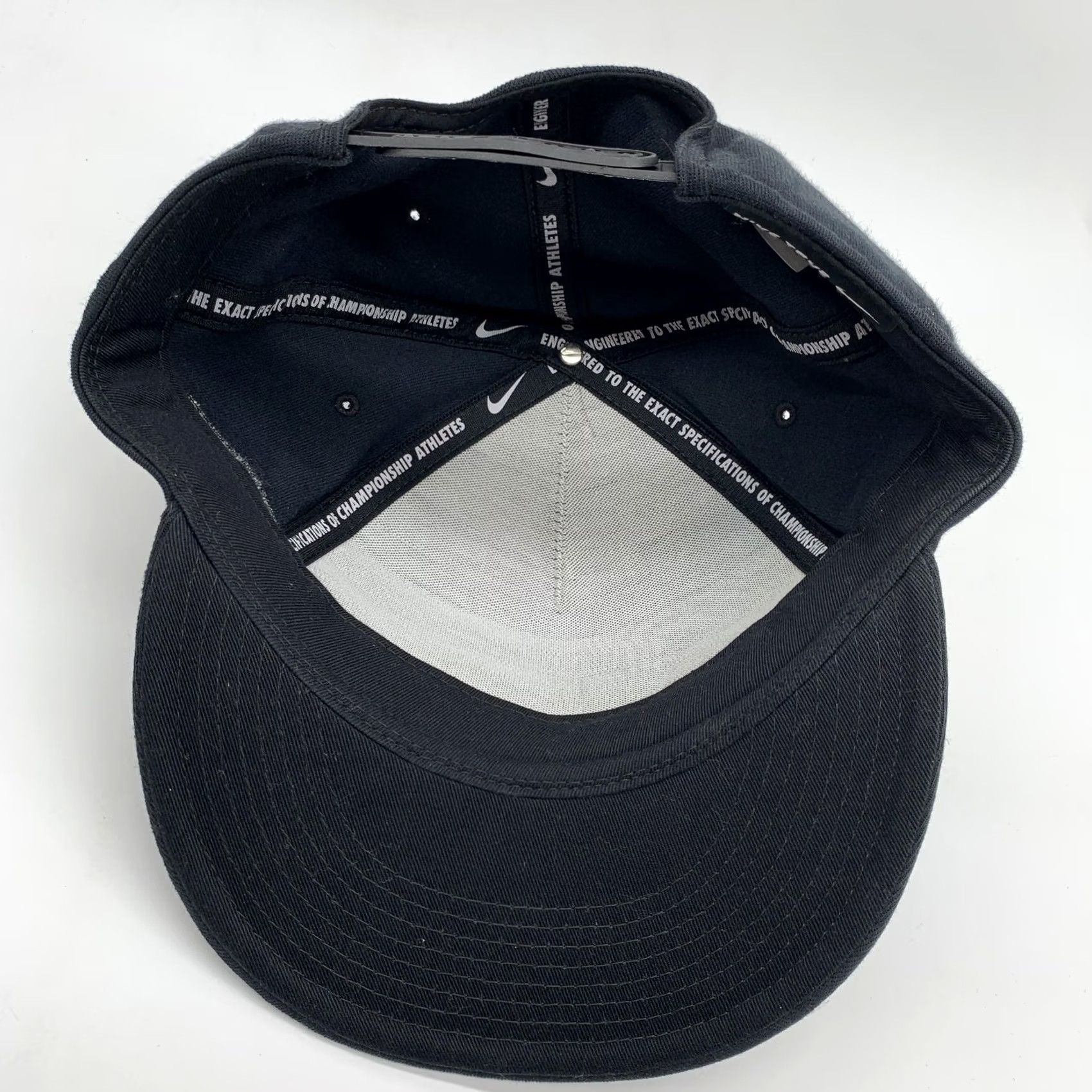 Nike Nike Hat Cap Snap Back Mens Black Quilted Front Twill Logo Nike True One Size Size ONE SIZE - 5 Thumbnail