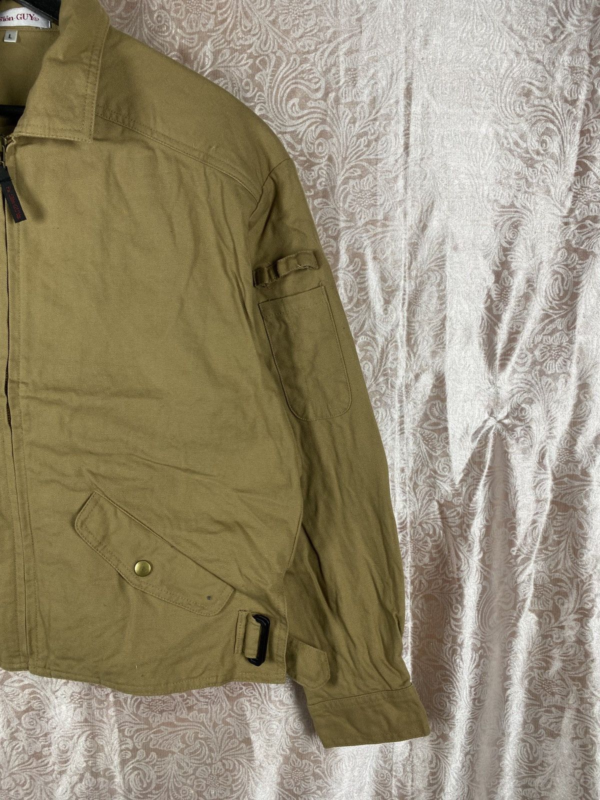 Japanese Brand Vintage Pa·Sión·GUY Khaki Utility Jacket Minimalist Zip Size US L / EU 52-54 / 3 - 6 Thumbnail