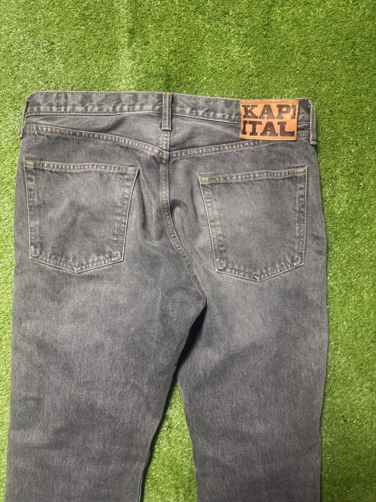Kapital Kapital Monkey Cisco Gemstone Studded Denim Jeans Grey/Black Size US 34 / EU 50 - 4 Thumbnail