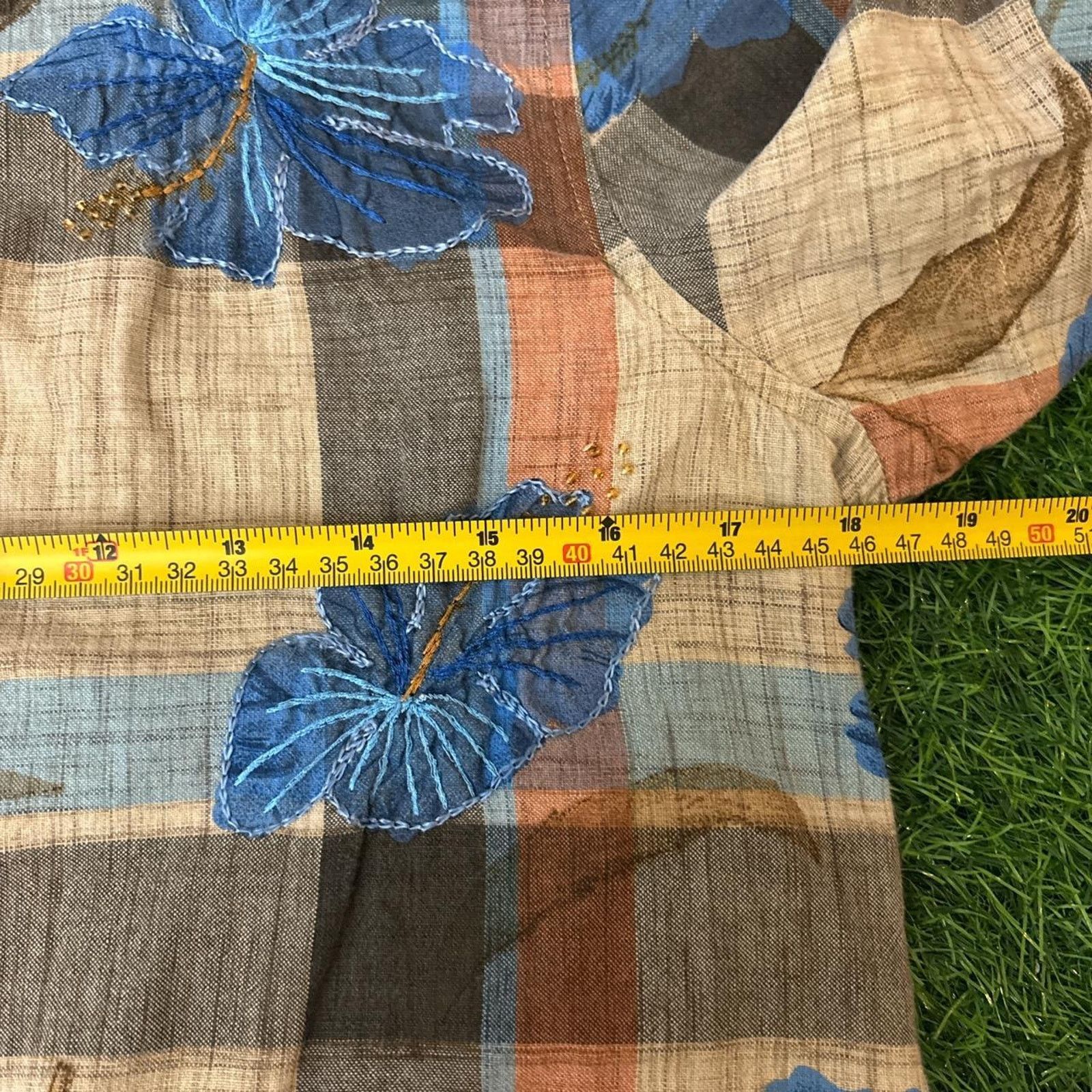 Other Women's Y2k Lemon Grass Embroidered Button Up Shirt Size M / US 6-8 / IT 42-44 - 3 Thumbnail
