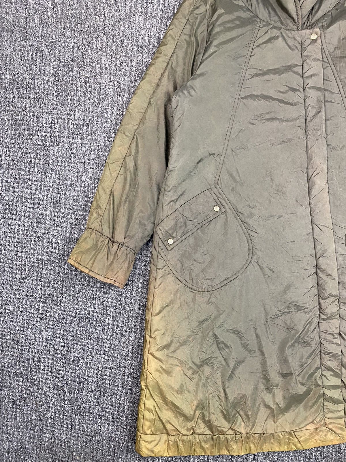 Trussardi × Vintage Trussardi Olive green sunfaded Parka Size S / US 4 / IT 40 - 4 Thumbnail