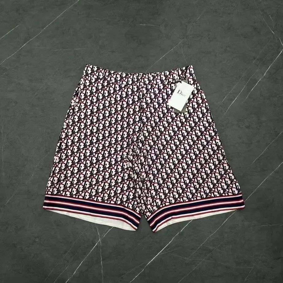 Dior Dior Logo Print Silk Shorts Size US 38 / EU 54 - 1 Thumbnail