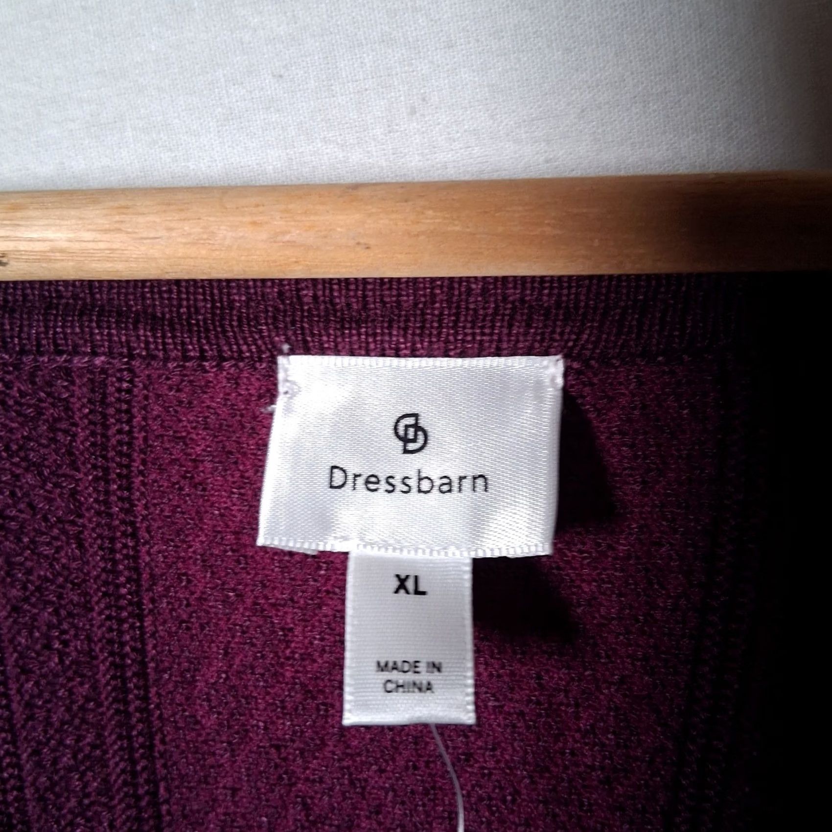 Vintage Dressbarn Sweater Dress XL Maroon Knit Diamond Pattern 3/4 Sleeve Pullover Ladies Womens Wool-Free Read Flawed Size XL / US 12-14 / IT 48-50 - 5 Thumbnail