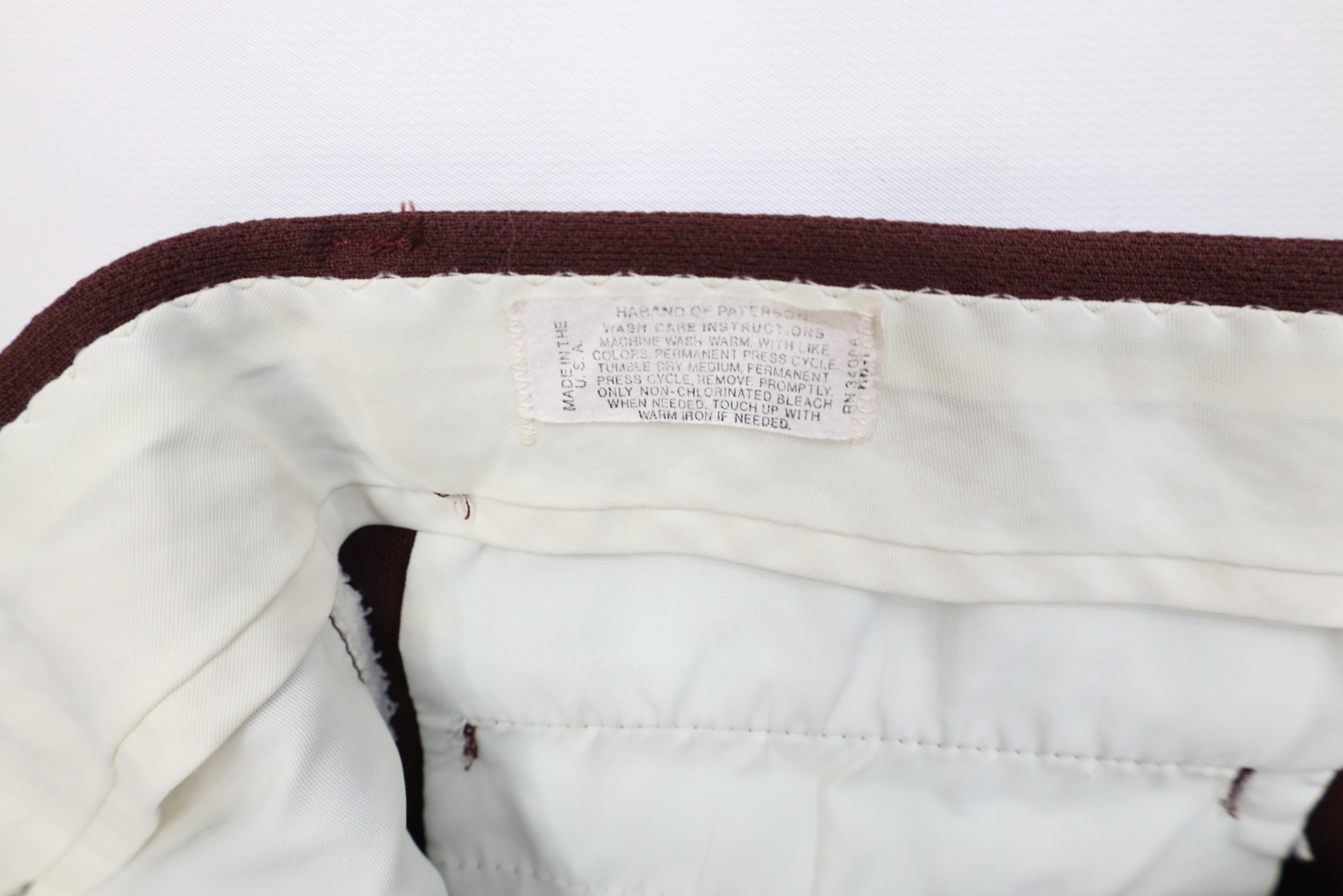 Vintage Vintage 70s Streetwear Wide Leg Chino Pants Burgundy USA Size US 40 / EU 56 - 8 Thumbnail
