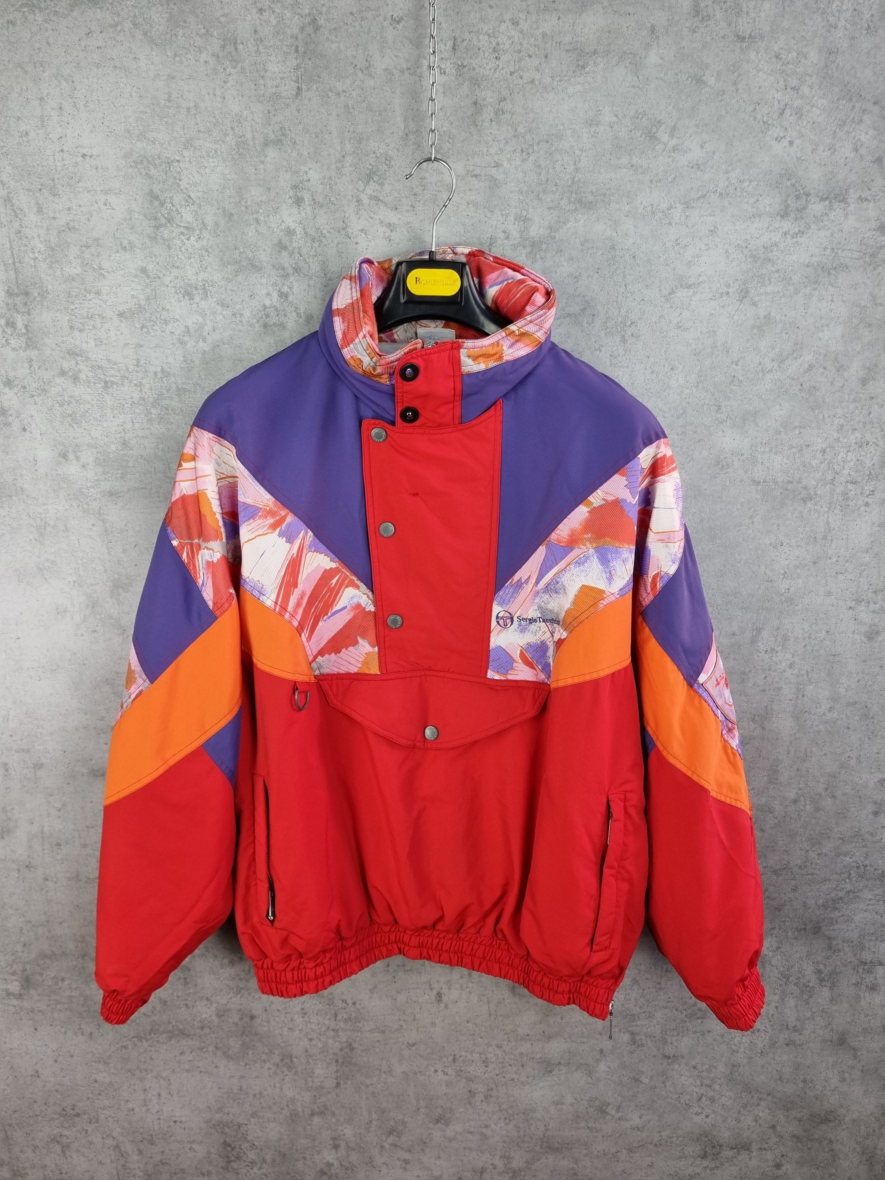 Sergio Tacchini × Vintage 90s Ski Anorak Sergio Tacchini Vintage Rare Jacket Size US XL / EU 56 / 4 - 3 Thumbnail