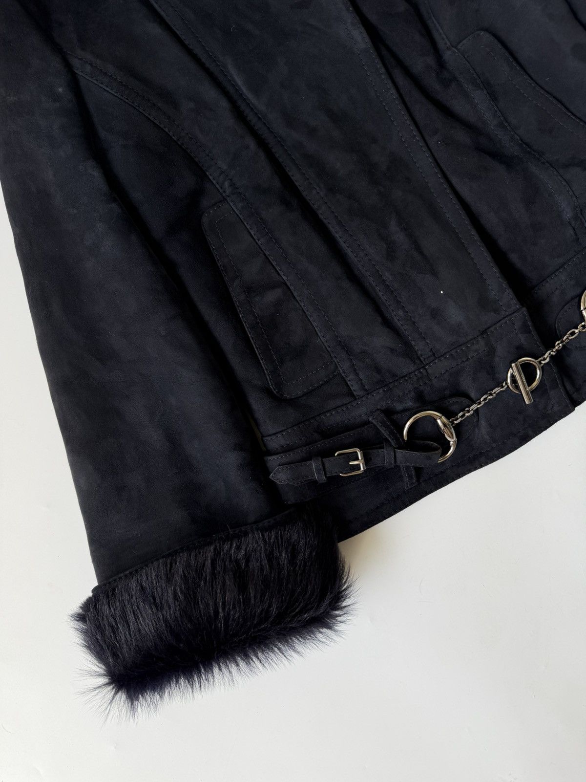 Gucci 2000s Rare Gucci Tom Ford Shearling horsebit Jacket Size S / US 4 / IT 40 - 6 Thumbnail