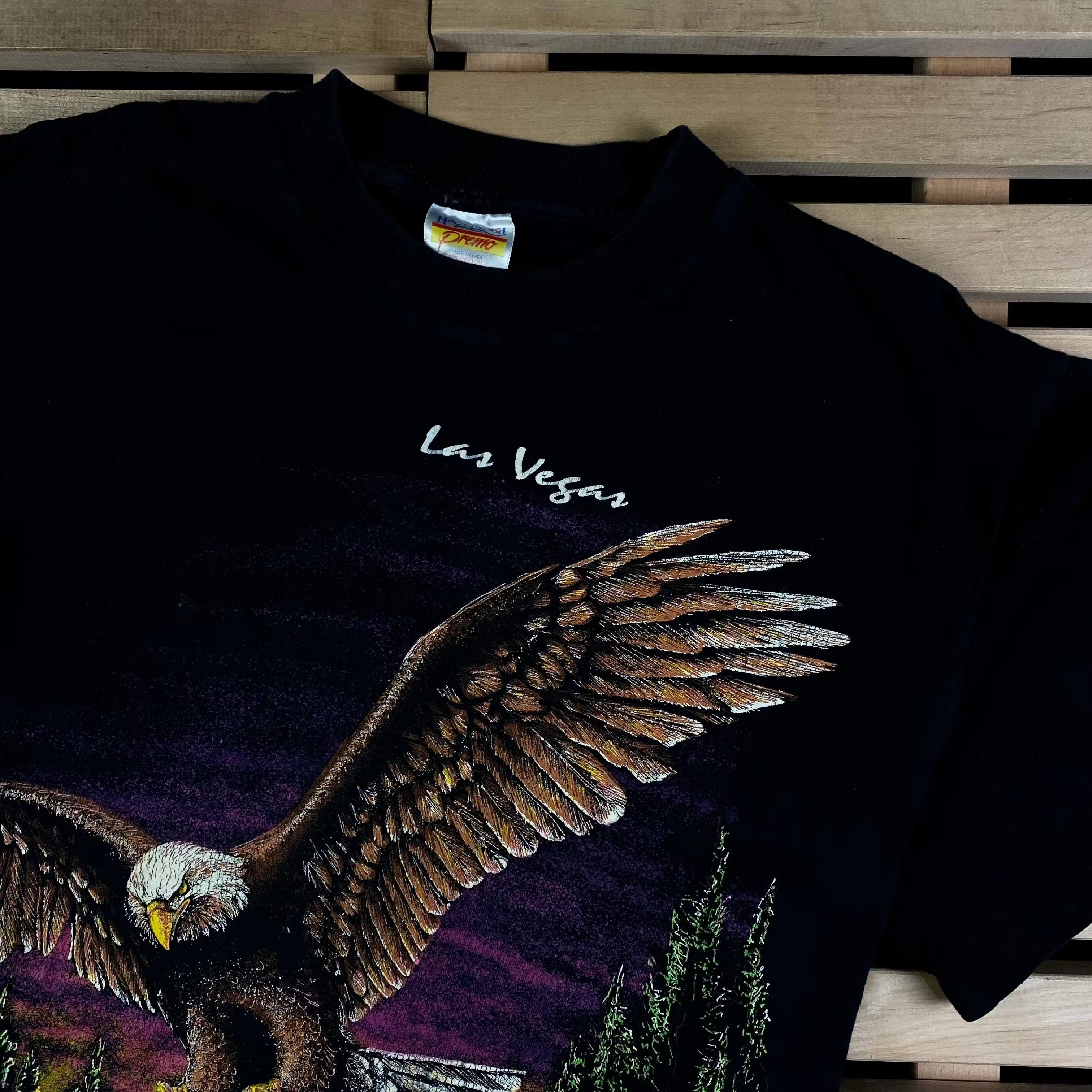 Band Tees × Vintage Mens Vintage T Shirt Eagle Size XL Las Vegas Size US XL / EU 56 / 4 - 2 Thumbnail