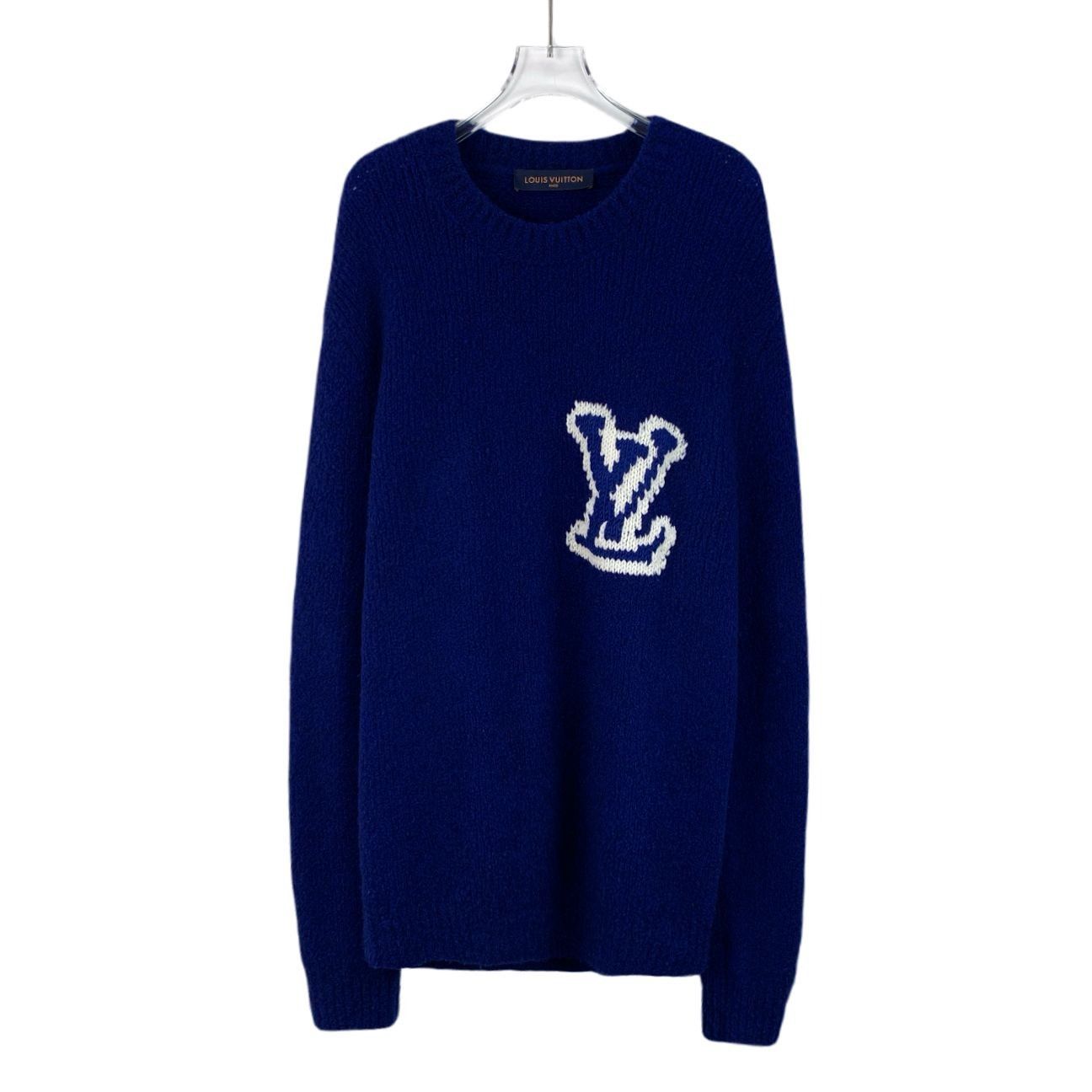 Louis Vuitton Louis Vuitton Dark Blue Logo Embroidered Woolen Round-Neck L Size US L / EU 52-54 / 3 - 1 Thumbnail