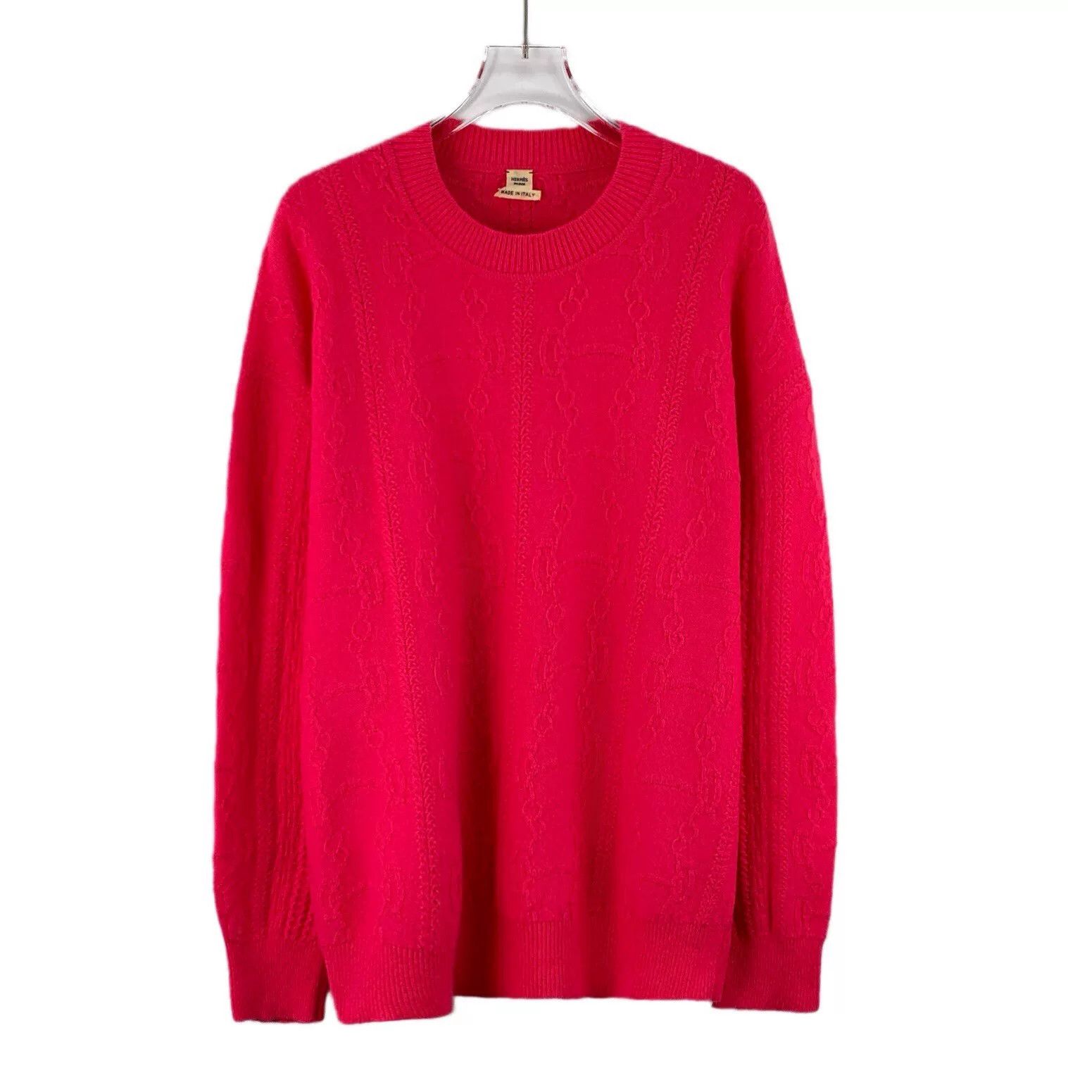 Hermes hermes red wool long sleeve knit sweater Size US S / EU 44-46 / 1 - 1 Thumbnail