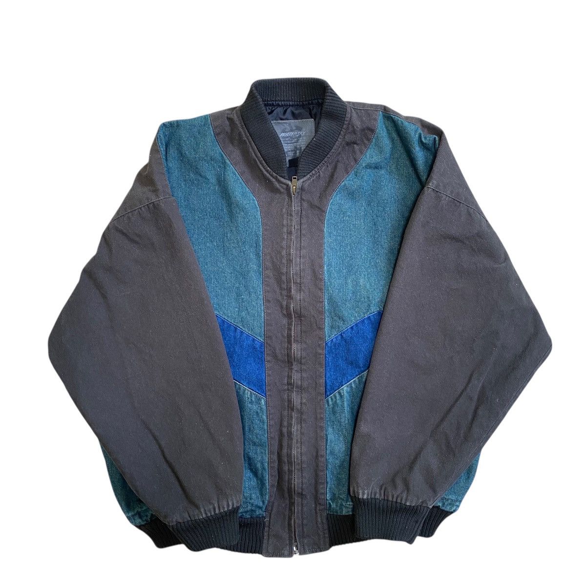 Japanese Brand × Vintage 💥 80s WATERSKY DENIM BOXY BOMBER JACKET Size US M / EU 48-50 / 2 - 5 Thumbnail
