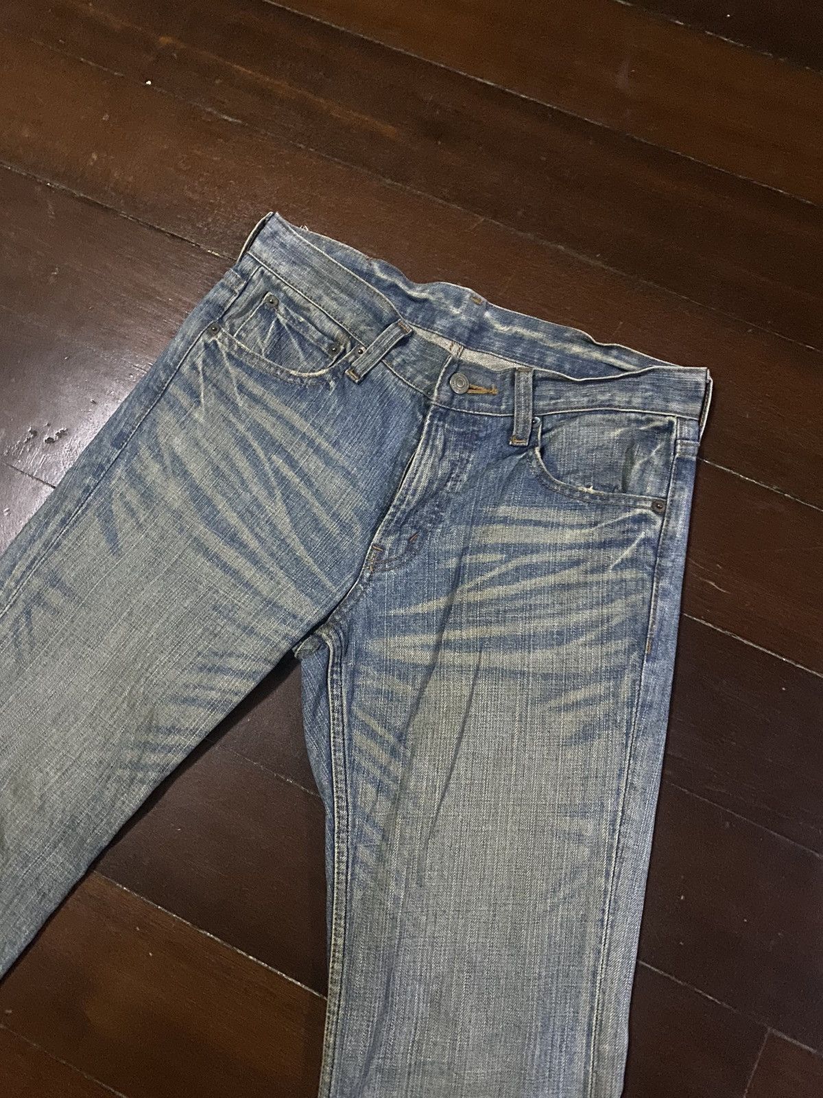 Edwin × Vintage Fire Vintage BOBSON CRACK WASH Dirty Vintage Mud Wash Jeans Size US 32 / EU 48 - 5 Thumbnail