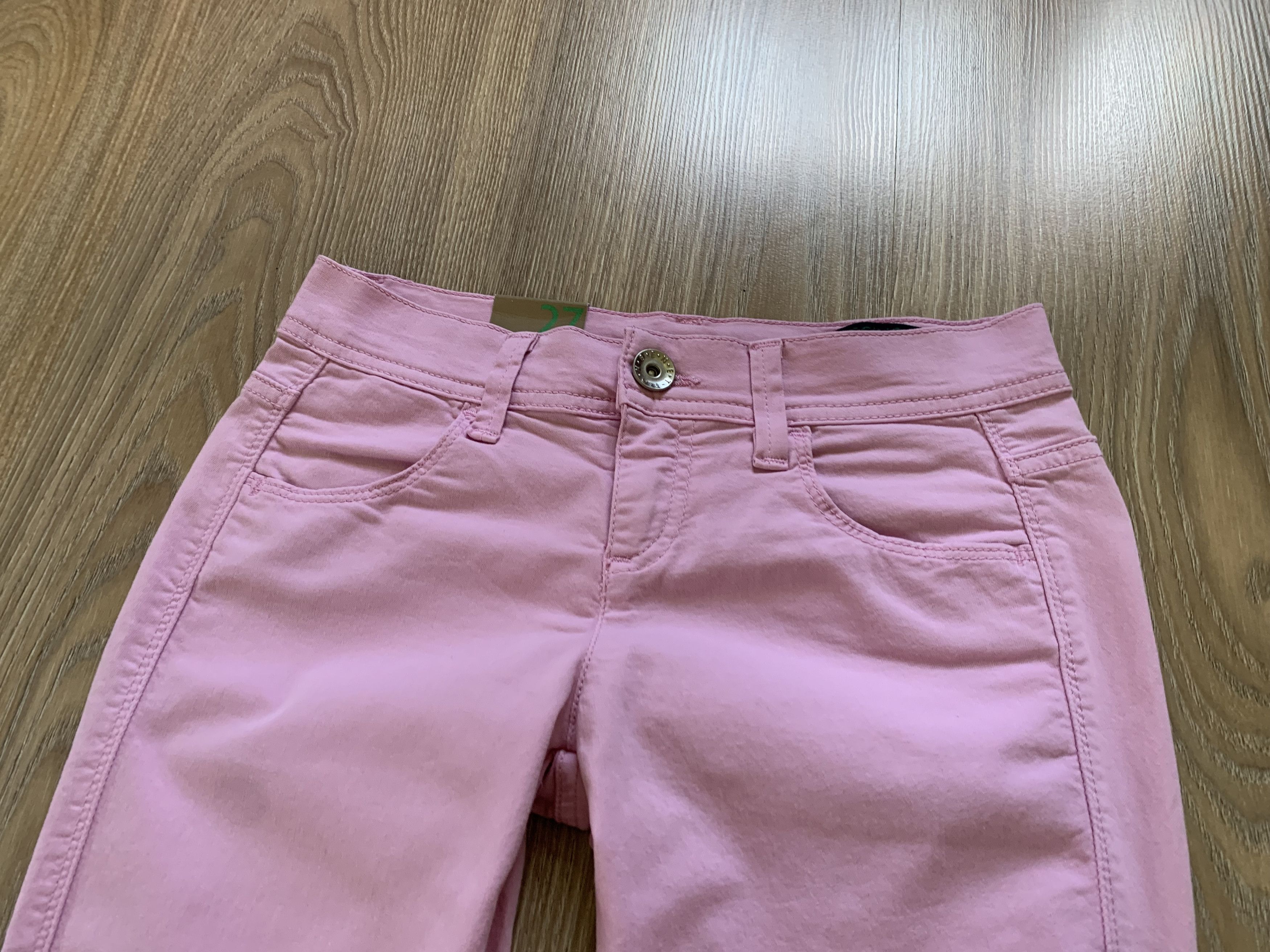 United Colors Of Benetton Benetton Pink Skinny Stretch Jeggings Jeans Size 27" / US 4 / IT 40 - 4 Thumbnail