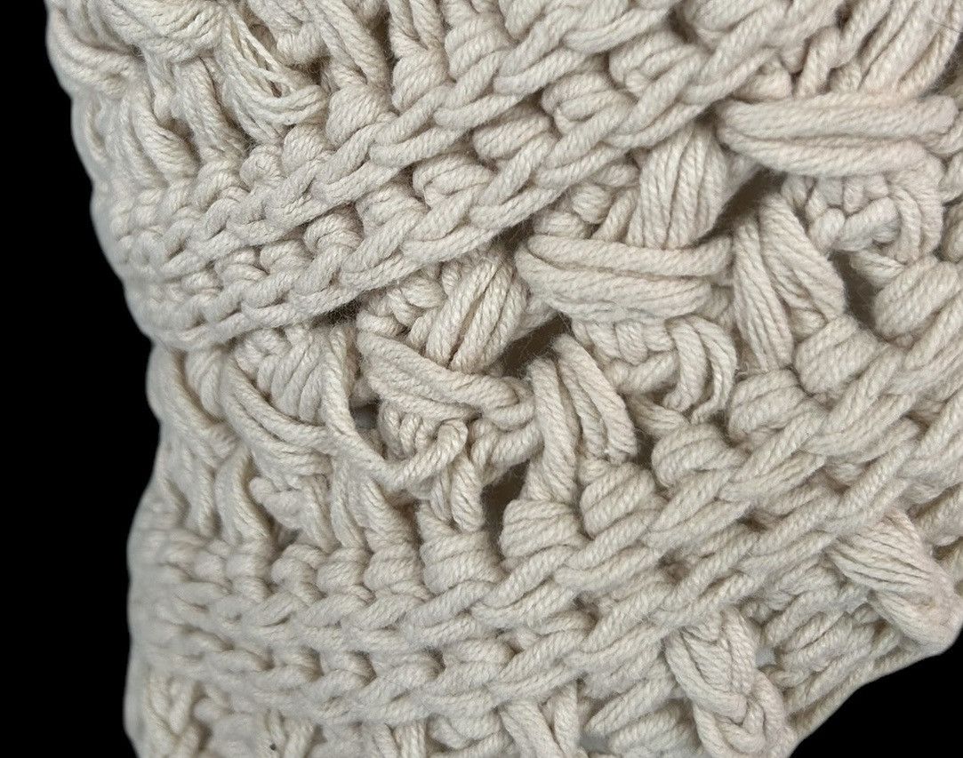 Japanese Brand × Kapital × Vintage Crochet Knitted Handmade Big Beanie Hats Rare☠️☠️ Size ONE SIZE - 5 Thumbnail
