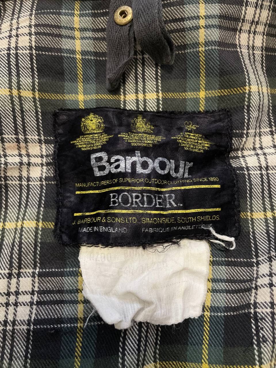 Barbour Vintage Barbour Border Waxed Cotton Jacket Made In England Size US L / EU 52-54 / 3 - 21 Thumbnail