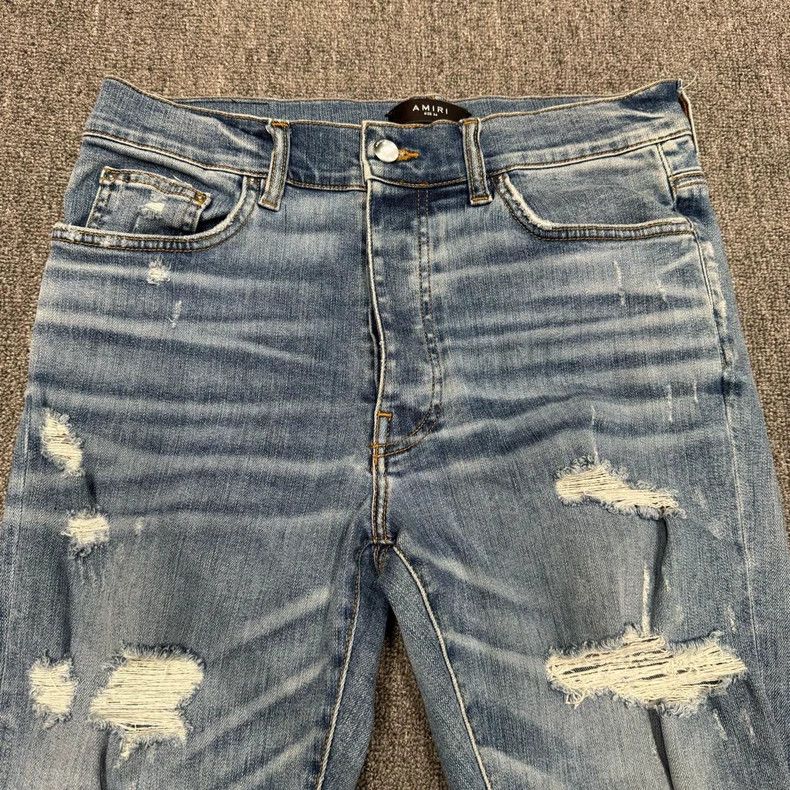 Amiri Amiri Old jeans with blue holes 2506-Nextarrow Size US 34 / EU 50 - 9 Thumbnail