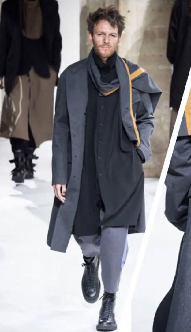 Yohji Yamamoto Yohji Yamamoto 17aw stole docking long coat Size US M / EU 48-50 / 2 - 1 Thumbnail