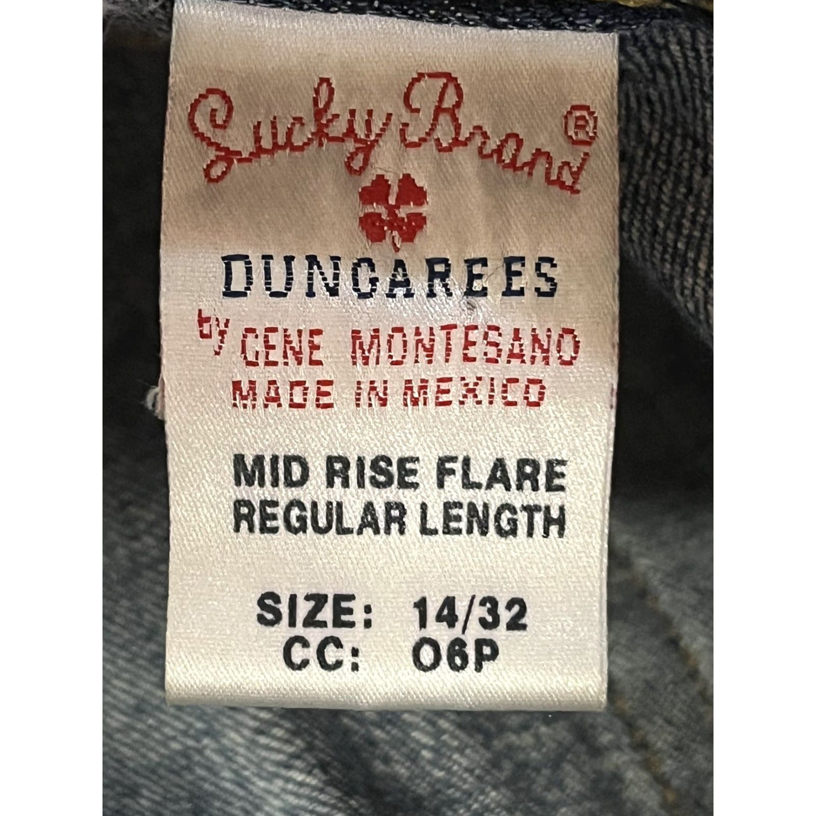 Lucky Brand VINTAGE Lucky Brand Jeans Dungarees Flared Blue Denim Mid Rise 14 32 Womens Jeans Size 36" / US 14 / IT 50 - 5 Thumbnail