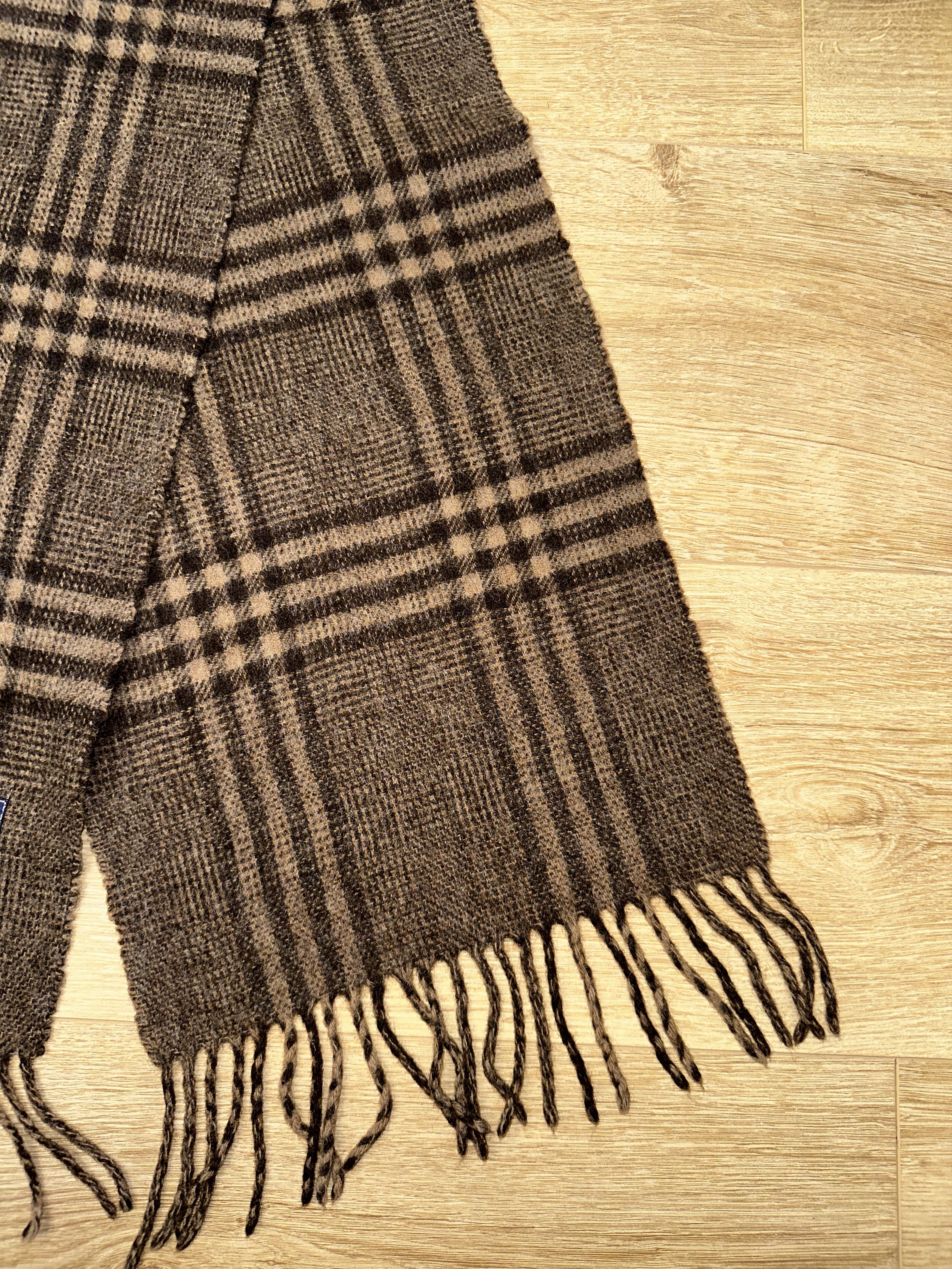 Burberry Vintage Burberrys Lambswool Scarf Check England 150x25cm Size ONE SIZE - 8 Thumbnail