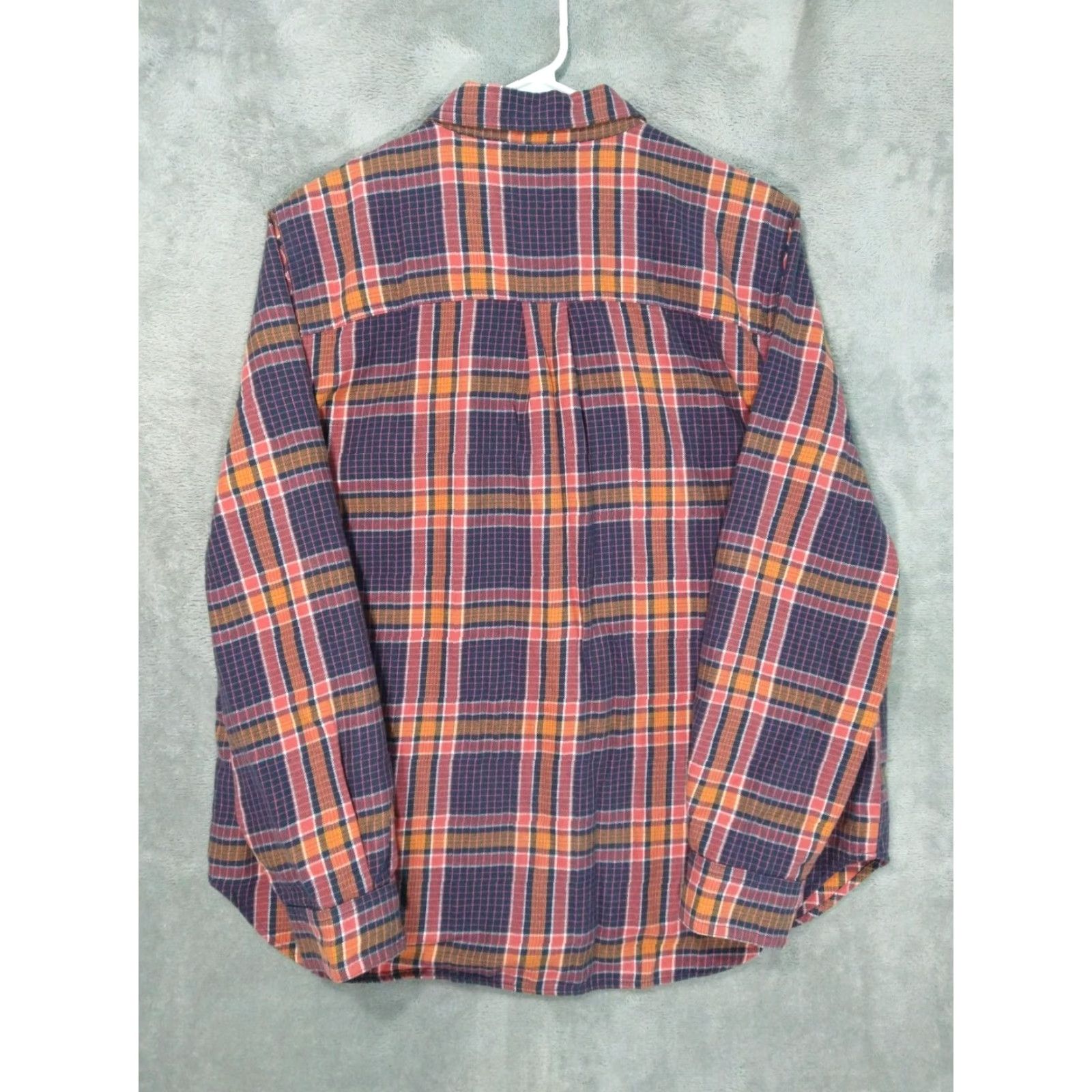 Madewell Madewell Button-Up Shirt Womens XL Orange Plaid Flannel Long Sleeve Classic Casual Outdoor Size XL / US 12-14 / IT 48-50 - 2 Thumbnail