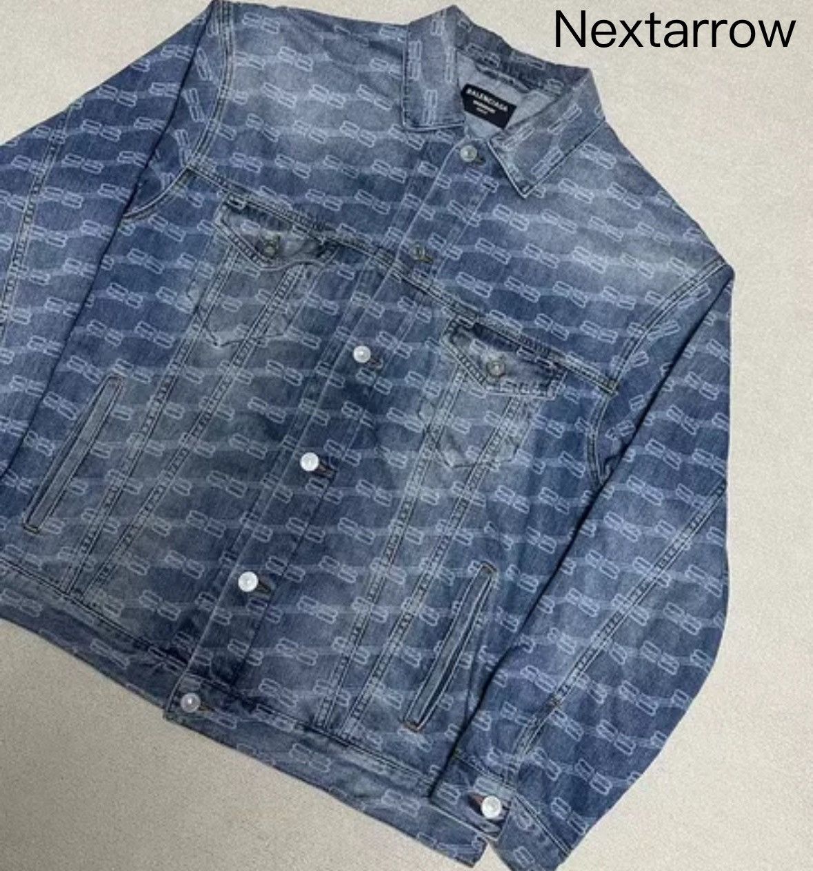 Balenciaga Balenciaga 23ss BB Monogram full print vintage denim jacket Size US M / EU 48-50 / 2 - 2 Thumbnail