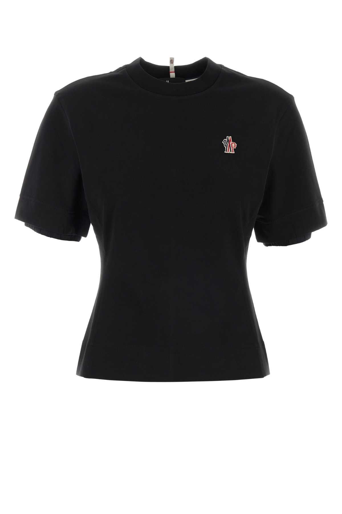 Moncler Grenoble Black Stretch Cotton T-Shirt Size XS / US 0-2 / IT 36-38 - 1 Thumbnail