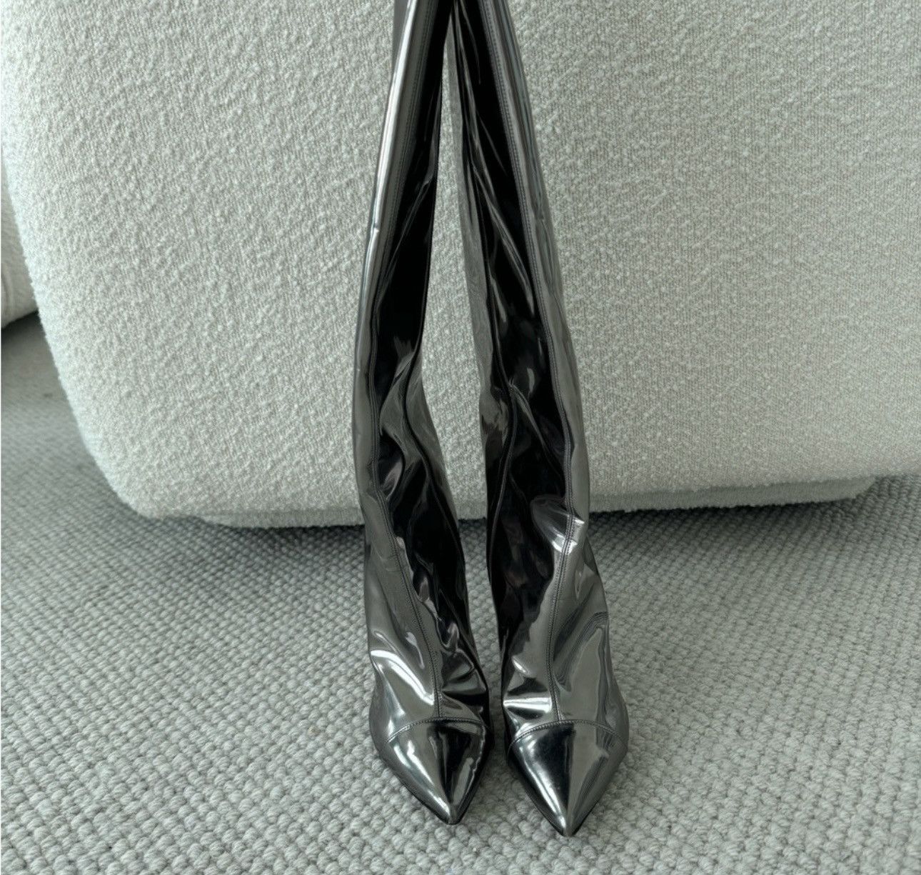 Alexandre Vauthier Alexandre Vauthier silver metallic boots Size US 10 / IT 40 - 3 Thumbnail