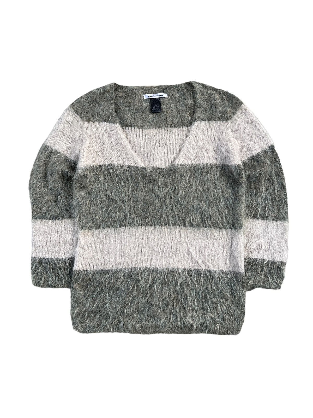 Designer × Roberto Collina Roberto Collina Superkid Mohair V-Neck Sweater Size S / US 4 / IT 40 - 2 Thumbnail