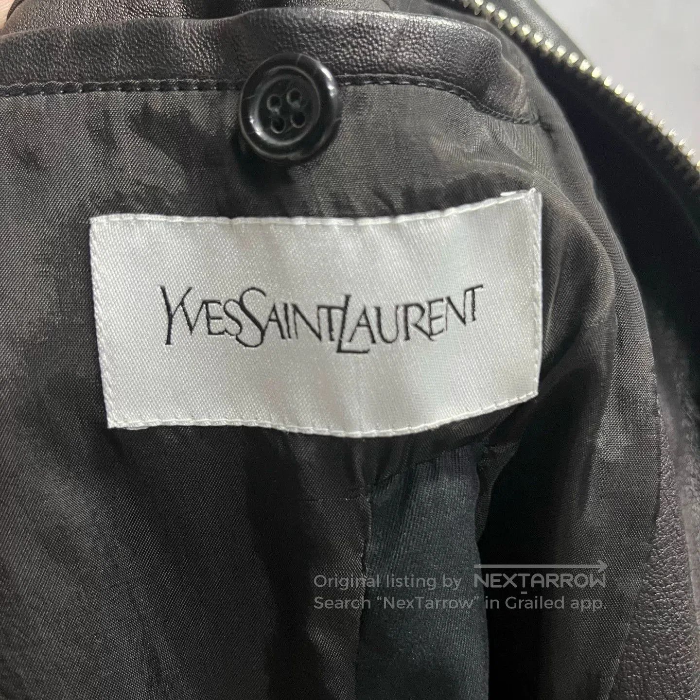 Saint Laurent Paris Yves Saint Laurent Black Leather Jacket. Size US M / EU 48-50 / 2 - 2 Thumbnail