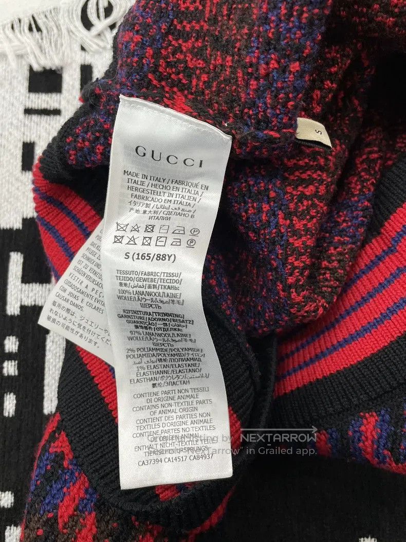 Gucci Gucci Red checkered knitted cardigan jacket Size S / US 4 / IT 40 - 5 Thumbnail