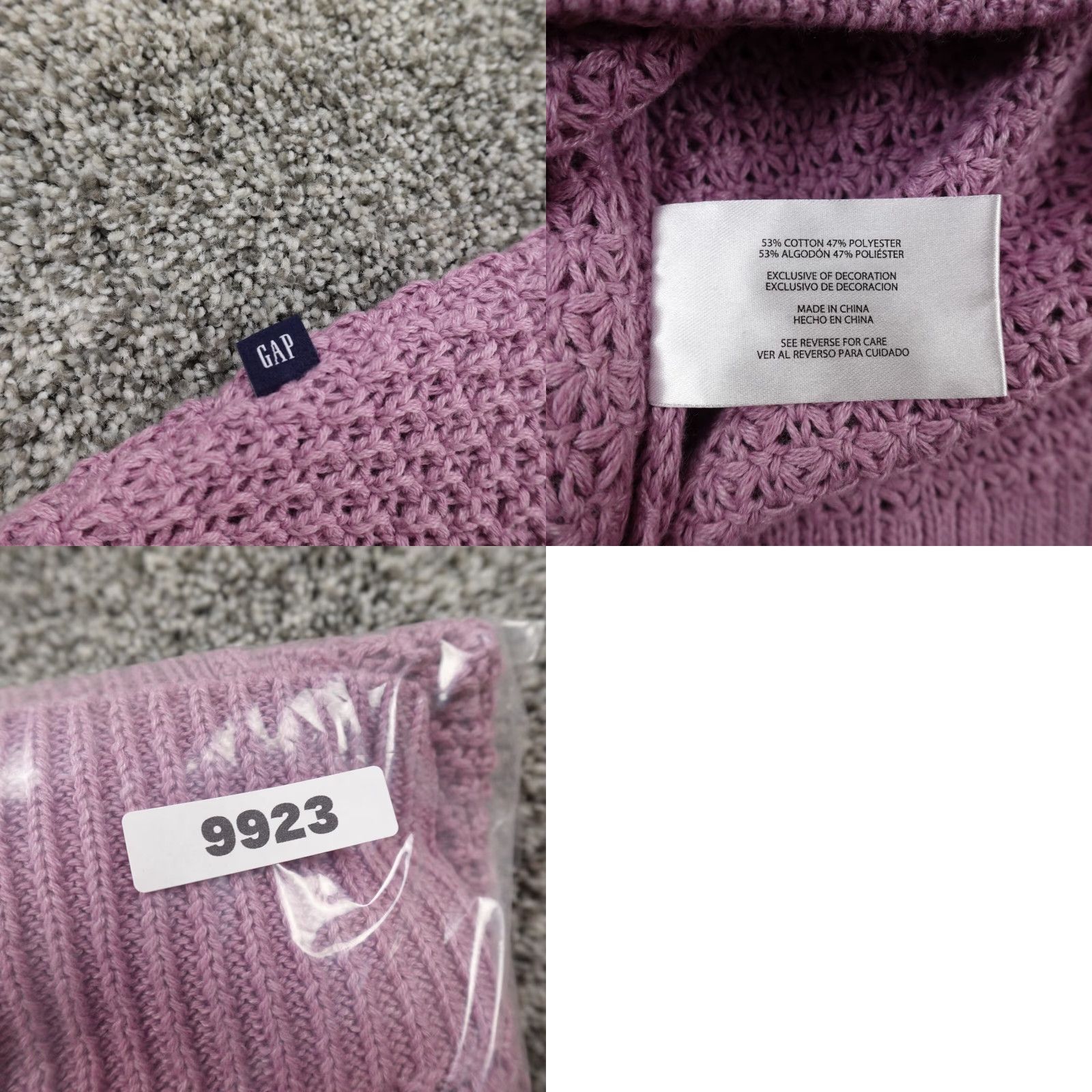 Gap Gap Sweater Women L Purple Chunky Knit Pullover Crewneck Shirt Casual Preppy Knit Sweatshirt Size L - Gap Size L / US 10 / IT 46 - 8 Thumbnail