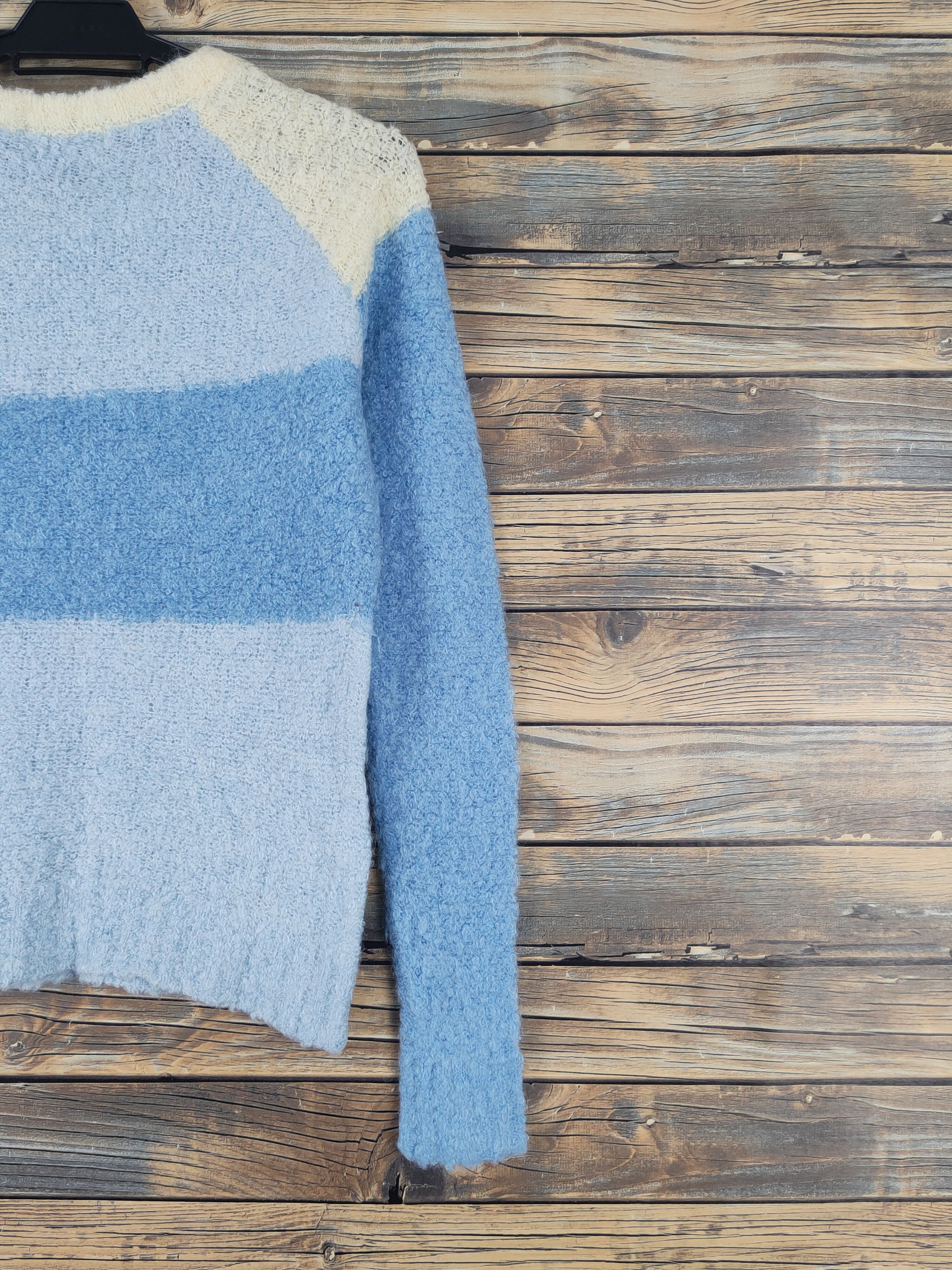 Homespun Knitwear Beams Heart Blue Knitwear Sweatshirts #W1272 Size S / US 4 / IT 40 - 9 Thumbnail