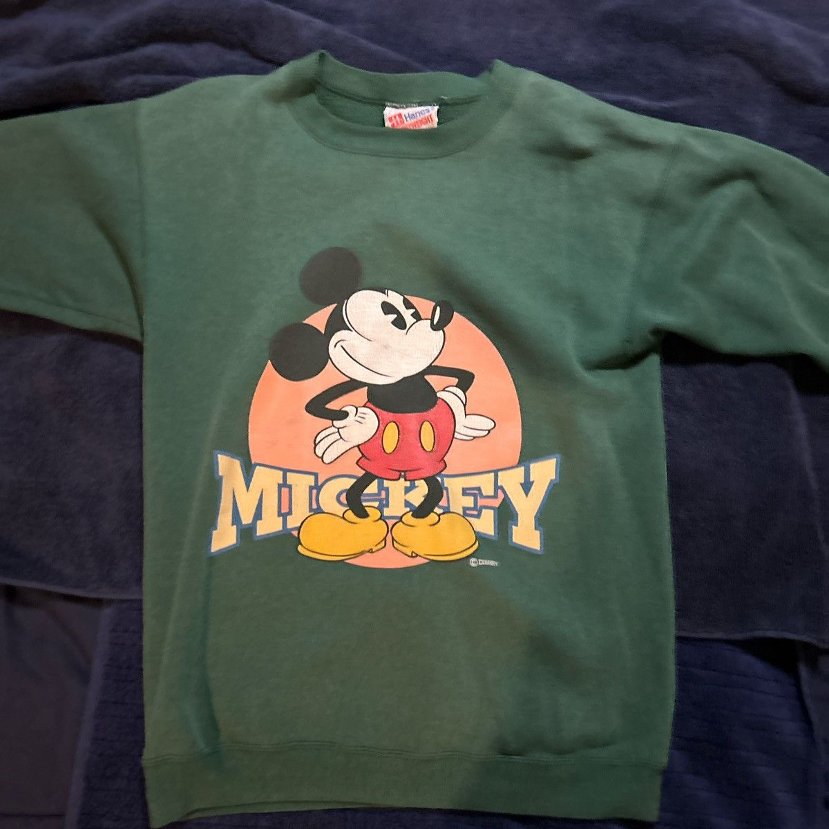 Disney × Mickey Mouse Vintage Green Disney Mickey Mouse Sweatshirt Size US S / EU 44-46 / 1 - 1 Thumbnail