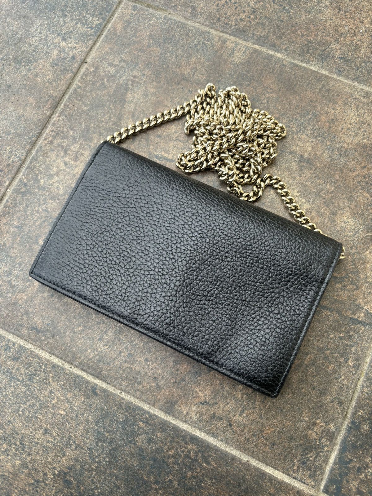 Gucci RARE! Gucci Chain Gg Mini with Detachable Strap Leather Bag Size ONE SIZE - 2 Thumbnail