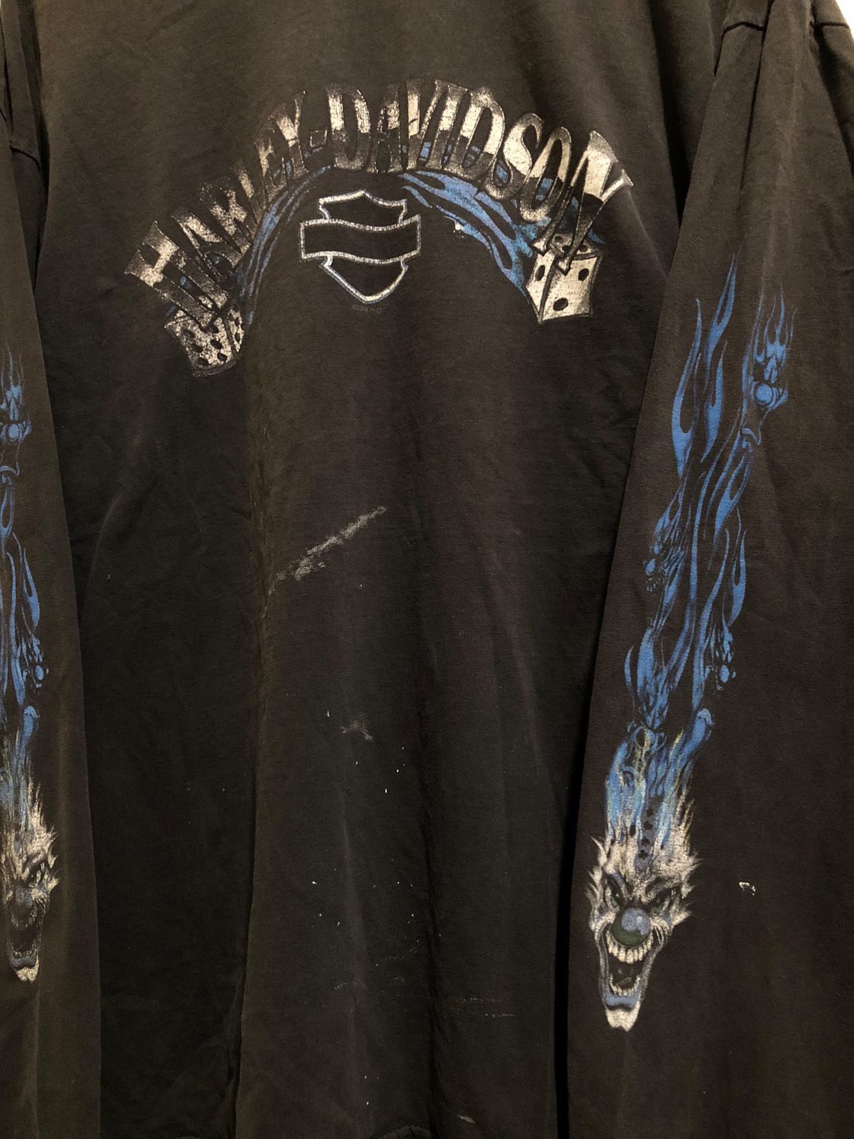 Harley Davidson × Vintage Vintage Harley Davidson blue flame longsleeve shirt Size US L / EU 52-54 / 3 - 2 Thumbnail