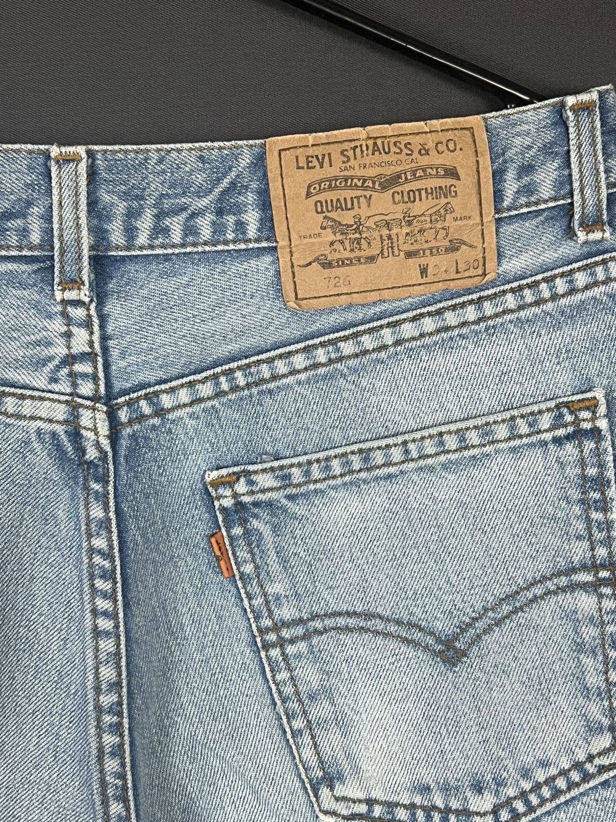 Levi's Vintage Levi’s 726 LVC red tab men’s jeans Size US 34 / EU 50 - 3 Thumbnail