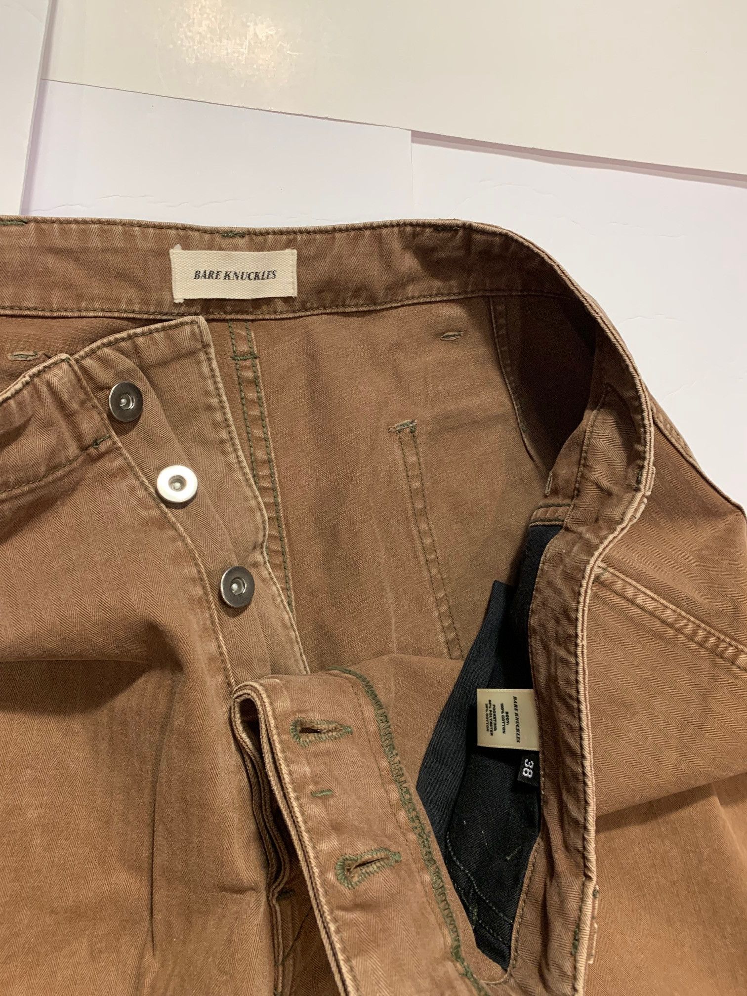 Bare Knuckles HBT Service Shorts Mustang Brown Size US 38 / EU 54 - 5 Thumbnail