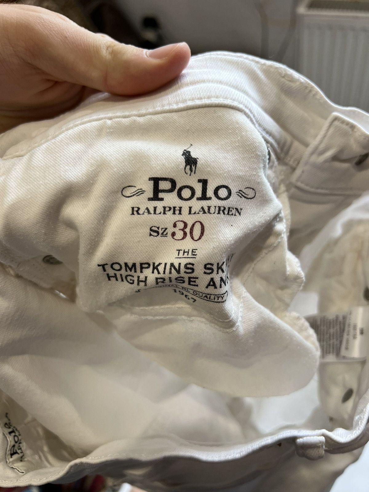 Polo Ralph Lauren Polo Ralph Lauren White Floral Pants Denim Basic Slim Size 30" / US 8 / IT 44 - 6 Thumbnail